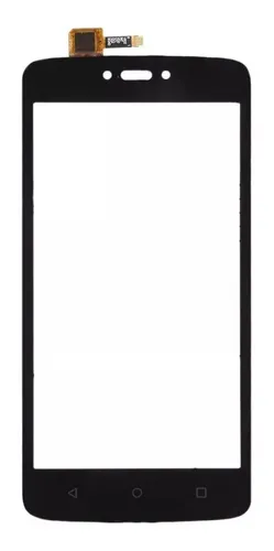 Repuesto Glass Moto C Plus Negro Tactil sin OCA