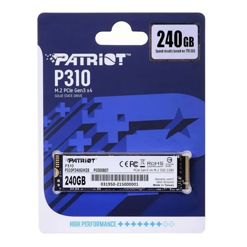 Disco de Estado Solido SSD Patriot P310 M.2 240gb PCle Gen3