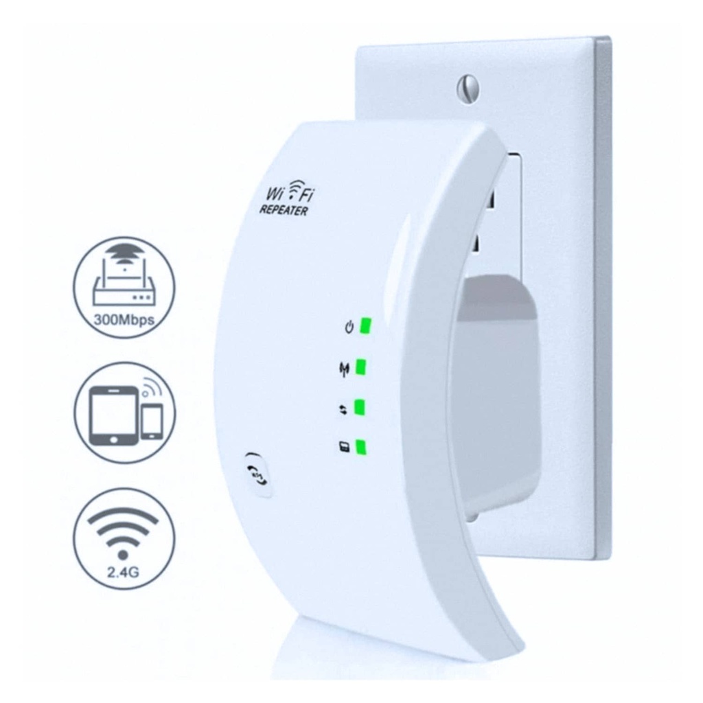 [1001005 7897791465858] Extensor Repetidor de señal WiFi 2.4GHZ Antenas integradas 300mbps H300