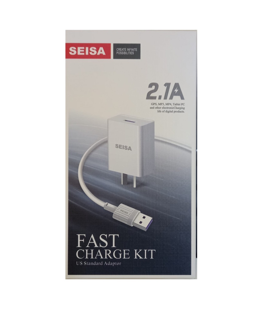 [6970791124824 124480] Kit Cargador 2 en 1 Tipo C 2.1A T-C01