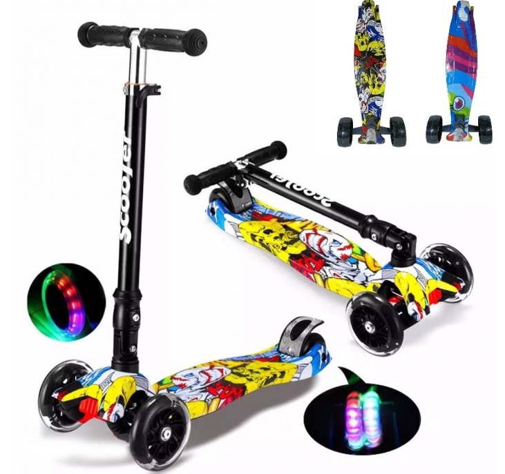[100010 503327 7021 554484] Monopatin Scooter 3 Ruedas Estampado con Luces