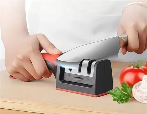 [3270013 512469 421689] Afilador Manual de Cuchillos y Tijeras 3 en 1
