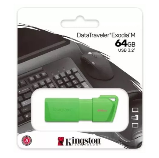 [740617336283] Pendrive 64gb Kingston DataTraveler Exodia M 3.2 Verde