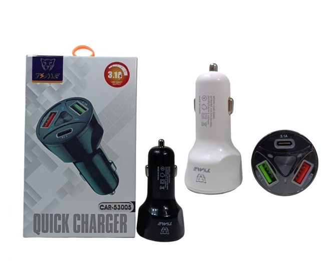 [504092] Cargador 12V Tipo C PD + 2 Usb 3.1A CAR-53005