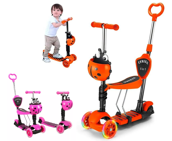 [504473] Monopatin Scooter 3 Ruedas 5 en 1 Luces