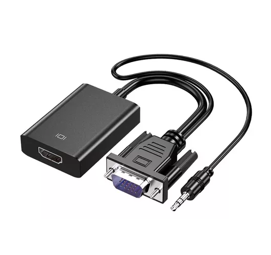 [7892004987655 7892004986755] Adaptador Conversor VGA a HDMI con Cable Auxiliar