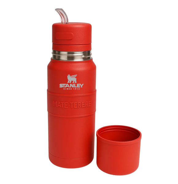 [504659] Mate Listo de Acero Exterior Engomado Stanley 1000cc Rojo