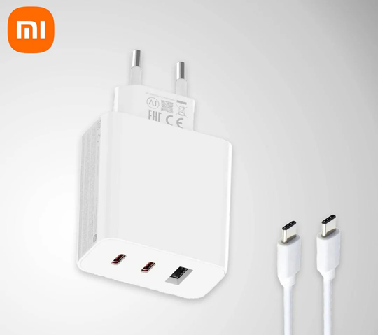[6941812737941] Kit Cargador Xiaomi 67W GaN PD Usb A + 2 Usb C (toma europea) ORIGINAL