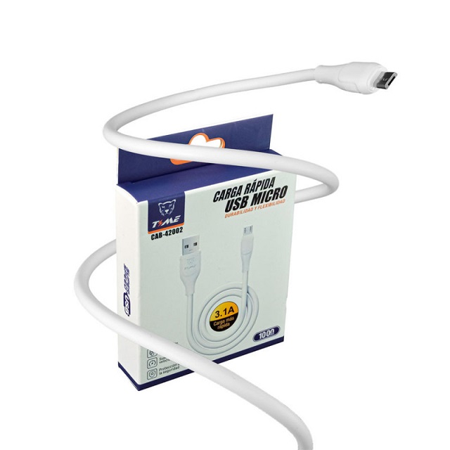 [0723540563759 CAB-42004] Cable de Datos Carga Rapida 3.1A V8 Time