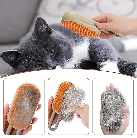[BR-2531] Cepillo Masajeador con Vapor Recargable para Mascotas