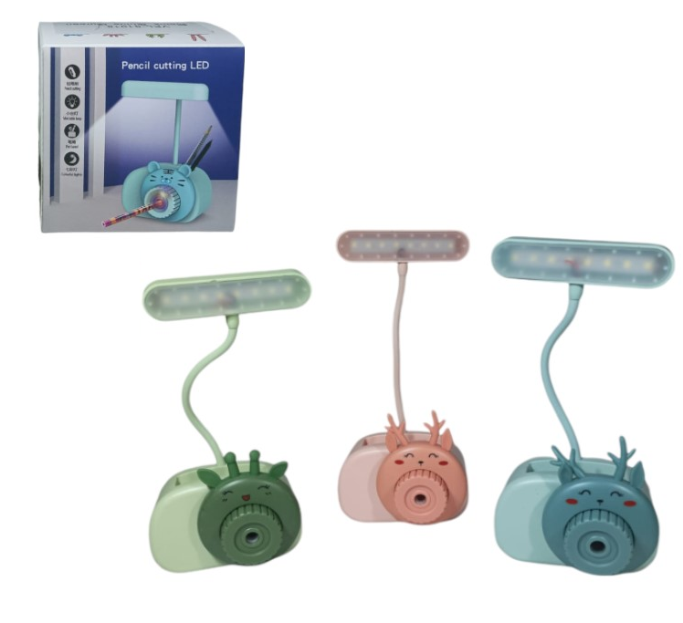 [LED-83046] Mini Lampara Velador Led con Sacapuntas Recargable Reno