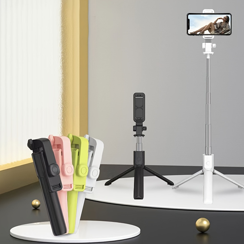 [0723540564466 SF-51008] Tripode Baston Selfie Disparador Bluetooth Colores